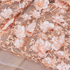 Ткань Сетка с вышивкой и жемчугом, 1873